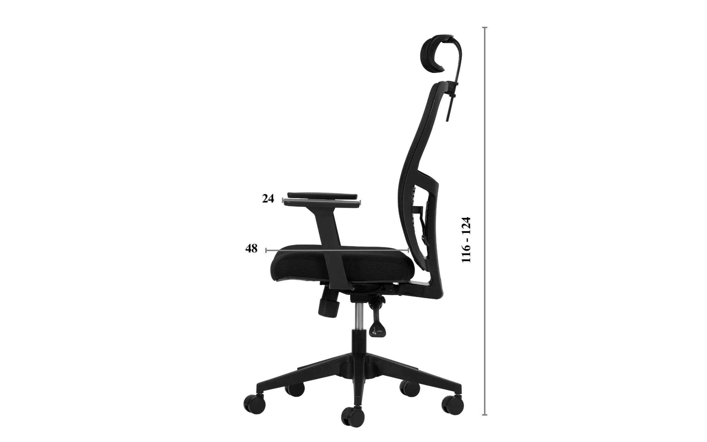 Scaun de birou Stelo, negru  3